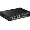 mokerlink Switch Ethernet 5 Porte 2.5G con 10G SFP, 5 Porte Base-T 2.5G compatibili con 10/100/1000Mbps, commutatore di Rete Senza Ventola in Metallo