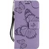 DENDICO Cover per iPhone X, Pelle Portafoglio Custodia per iPhone X Custodia a Libro con Funzione di appoggio e Porta Carte di Credito - Viola