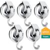 YnewL 5 Pezzi Ganci Adesivi, Ganci Attaccapanni da Parete, Gancetti, Ventosa per Cucina, Bagno, Caravan, Ufficio e Camera, ecc.(5 Ganci Adesivi Rotondi)