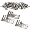 XoeLLe 50 Pezzi Fascette Metalliche, Fascette Stringitubo di Fissaggio, Fascetta Stringitubo per Cavi e Tubi, Piccola Morsetti per Tubi, Fascette Metalliche Stringitubo, Fermacavi in Acciaio Ø 6-7 mm