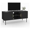 IDMarket - Mobile TV 110 cm Marcel 2 ante stecche legno nero