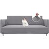 BellaHills Copri Divano 3 Posti con Braccioli(185-215cm), Copridivano Antigraffio Gatto, Universale Moderno Elasticizzato Copri Divano, Lavabile in Lavatrice, Telo Copridivano Impermeabile, Tortora