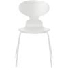 Fritz Hansen - Sedia impilabile Fourmi - Bianco - Compensato di frassino tinto - Designer Arne Jacobsen