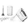 Bosch ErgoMixx, MFQ37470, 750 W, miscelatori in acciaio inox, 5 livelli con pulsante turbo, bianco/grigio