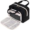 Narwey Beauty Case da Viaggio, Grande Beauty Case da per Donna Uomo, Borsa da Toilette Wash Bag per Travel Kit Viaggio (Nero)