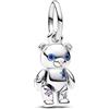 PANDORA Ciondolo Moments Celestial a forma di orsetto in argento Sterling con zirconi cubici rosa fairy tale, viola reale e cristallo blu stellare
