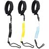 Tbest Guinzaglio tavola da Surf Stand Up Paddle Board Guinzaglio, Surf Surf Paddle Gamba Corda Bordo Arrotolato Spring Leg Foot Rope Nero/Giallo/Blu(Nero)