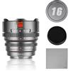 7artisans Telaio per obiettivo cinematografico professionale S35 da 16 mm T2.1 compatibile con attacco Canon RF-S per RED KOMODO/KOMODO X/CANON C70/ R7/R50/R16 (grigio titanio)