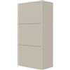 Selsey Scarpiera 50 cm Scaffale A 3 Scomparti Per 12 Paia Di Scarpe Portascarpe Sospeso Grigio-Beige Veldio