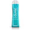 Reckitt Durex Fresh, Lubrificante Sessuale Intimo, Gel Lubrificante Durex a Base d'Acqua, Effetto Fresco, 50 ml