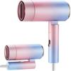 Flintronic Asciugacapelli 1500W Potente, Ionic Hair Dryer, Phon per Capelli Pieghevole, Professionale Ioni Asciugacapelli con 3 Velocità e Pulsante di Caldo Freddo Indipendente con 1 Diffusore