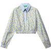 United Colors of Benetton Blusa 5ULPDQ048 Camicia, Turchese a Fantasia 73Y, XL Donna