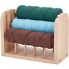 AHANDMAKER Supporto per filati in legno, 3 bobine + 8 bobine di legno porta filo organizer per uncinetto per cucito e trapuntatura regolabile strumenti per ricamo