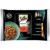 SHEBA Selection Juicy Flavours 4x85g Alimento umido completo per gatti adulti bocconcini in salsa con pollo e manzo, pollo, agnello, anatra e tacchino