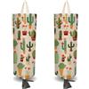 CRASPIRE 2 pz Cactus Cartone Animato Plastica Porta Sacchetti della Spesa con 4 Pezzi Ganci Riutilizzabile Montaggio A Parete Resistente Shopping Borsa di Stoccaggio Sacco Tela Impermeabile Lavabile