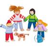Goki Biegepuppen Camping-Familie: H= 9,5-11 cm, Holz, 5 Teile, per Set