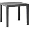 Areta Tavolo Bali polipropilene Antracite Effetto legno 78x78cm di Areta