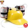 Boooh.it CAPPELLINO ELMETTO GIALLO CON PORTA LATTINE BIRRA O BEVANDE | IDEALE PER FESTE, PARTY E IDEA REGALO ADULTI