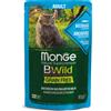 Monge Natural Superpremium BWild Cat Grain Free Busta Multipack 28x85G ACCIUGHE CON ORTAGGI