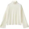 United Colors of Benetton Maglia Ciclista M/L 1244D203D Maglione, Bianco, M Donna