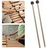 Bacchette per marimba da 2 pezzi Testa in gomma Glockenspiel Bacchette in