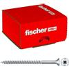Fischer 670051 Power-Fast II FPF II CZP - Viti per Legno o Truciolare A Filetto Parziale, Pozi, Testa Svasata Piana, Blu (Passivato), 3,0x40 mm, 300 Pezzi