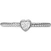 Fossil Anelli con sigillo da donna in acciaio inossidabile, Tono argento, 6