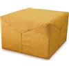 EVERGREENWEB MATERASSI & BEDS EVERGREENWEB - Pouf Letto Singolo con Materasso Waterfoam Alto 10 cm, Salvaspazio Pieghevole, Puff poggiapiedi, Ottomano, Tessuto Ocra Sfoderabile e Lavabile, per Camera Cameretta Soggiorno - Iris