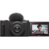 Sony ZV-1F - Fotocamera Vlog | Fotocamera digitale (schermo ad angolo variabile, video 4K, registrazione pesante, funzioni Vlog) - Nero