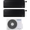 Samsung CONDIZIONATORE SAMSUNG INVERTER DUAL SPLIT SERIE WINDFREE BLACK 9000+12000 con AJ040TXJ R-32 CLASSE A+++ WIFI - NEW 9+12