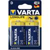 Varta Batteria Varta 1,5V D Torcia Longlife Alcalina confezione da 2 pile