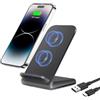 Moxtouz 15W Caricatore Wireless, Ricarica Base Rapida Wireless Stazione Phone Charger Caricabatterie per Samsung Galaxy S25 Ultra S24 S23 FE S22 S21, per iPhone 17 16 15 14 13 12, Google Pixel 9 Pro 8 7a 6 XL