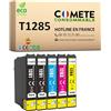 COMETE CONSOMMABLE COMETE - T1285-5 Cartucce d'Inchiostro Compatibili con EPSON T1285 T128 T1281 T1282 T1283 T1284 per EPSON Stylus T22 Office BX305F BX305FW SX125 SX130