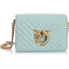 Pinko Love Click Mini Sheep Nappa Chevron, Borsa Donna, E68Q_BRUMA Grigio-Antique Gold, Taglia Unica