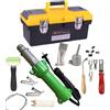 Seababyhouse 1600W Pistola Saldatura ad Aria Calda Plastica Luce Led Set di Strumenti Completo di Strumenti Pistola Saldatore Portatile con Pavimentazione Farfalla Riparazione Kit di Saldatura Custodia Trasporto