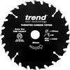 Trend CraftPro Lama per Sega TCT con Rivestimento Antiaderente in PTFE, Diametro 160mm, Foro 20mm, 24 Denti, Spessore 2,2mm, CSB/16024/P
