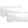 sleepling Comfort 191120 set die 2 cuscini per letto, Imbottitura per Cuscini, Oekotex, lavabile 60 gradi, Prodotto in UE, Garanzia di imbottitura, Garanzia di taglia, 40 x 80 cm, bianco