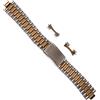 Dcasmo group Cinturino per Orologio da Uomo in Acciaio Inossidabile da 18 mm Compatibile con Tag Heuer Omega NOS 1970 1980 - Bracciale Armis Vintage Metallico Placcato Oro
