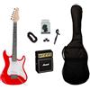 Strumentimusicalitop Chitarra Elettrica 3/4 Strato 36" Rossa Amplificatore Marshall MS-2 Kit Completo