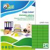 TICO Etichetta adesiva LP4F verde fluo 70fg A4 70x36mm (24et/fg) Tico