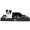 WAVVE Cuccia Cane Grande Ortopedica 91x69x7.6 cm, Cuscino per Cani interno indistruttibile, Letto per Cani Sfoderabile Lavabile Impermeabile, Materassino per Cani in Uovo Foam, Grigio