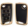 kwmobile Cover Chiave Auto Compatibile con VW Golf 7 MK7 con 3 tasti - Custodia Chiavi Auto Copri Telecomando - Copertina Chiave - Copertura in Silicone TPU