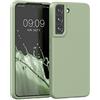 kwmobile Cover per Samsung Galaxy S22 Custodia - Back Case per Smartphone in Silicone TPU - Protezione Gommata - verde grigio