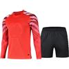 HULIJA Completino di Maglietta Maglia per Uomo Sport da Portiere Maniche Lunghe e Pantaloncini Sportivo Giocatore Portiere Tuta da Portiere di Calcio Jogging Rosso XL