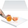 Tomotato Taglieri in Acrilico per Bancone della Cucina, 34x25cm Taglieri Trasparenti con Bordo di Appoggio, Taglieri Antiscivolo per La Protezione del Piano di Lavoro della Cucina