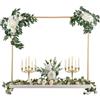 AYYDS Arco da tavolo regolabile, asta decorativa da tavolo, in metallo, allungabile, per matrimoni, fiori, palloncini, luci e piante, 73-250 cm di lunghezza (oro)