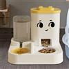 Generic Distributore di cibo e acqua per cani, alimentatore automatico 2 in 1 per cani, alimentatore automatico per gatti di grande capacità, dispenser automatico per gatti per interni, dispenser di cibo per