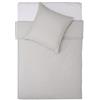 Lumaland Premium Set di Biancheria da Letto in Cotone copripiumone con Cerniera 155 x 220 cm e Federa 80 x 80 cm Grigio