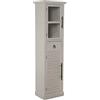 DRW Armadio con 1 cassetto e 2 Ante in Legno Abete Colore Bianco 46x33.5x167 cm