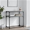 Rlxzsn Sonoma - Tavolo da console, multifunzione, per ingresso, corridoio, soggiorno o ufficio, design minimalista grigio, 75 x 35,5 x 75 cm